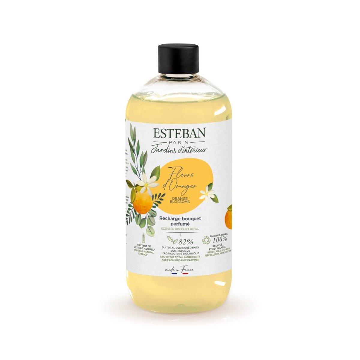 Parfum d'intérieur - Recharge de parfum pour bouquet fleur d'oranger 500 ml transparent, ESTEBAN
