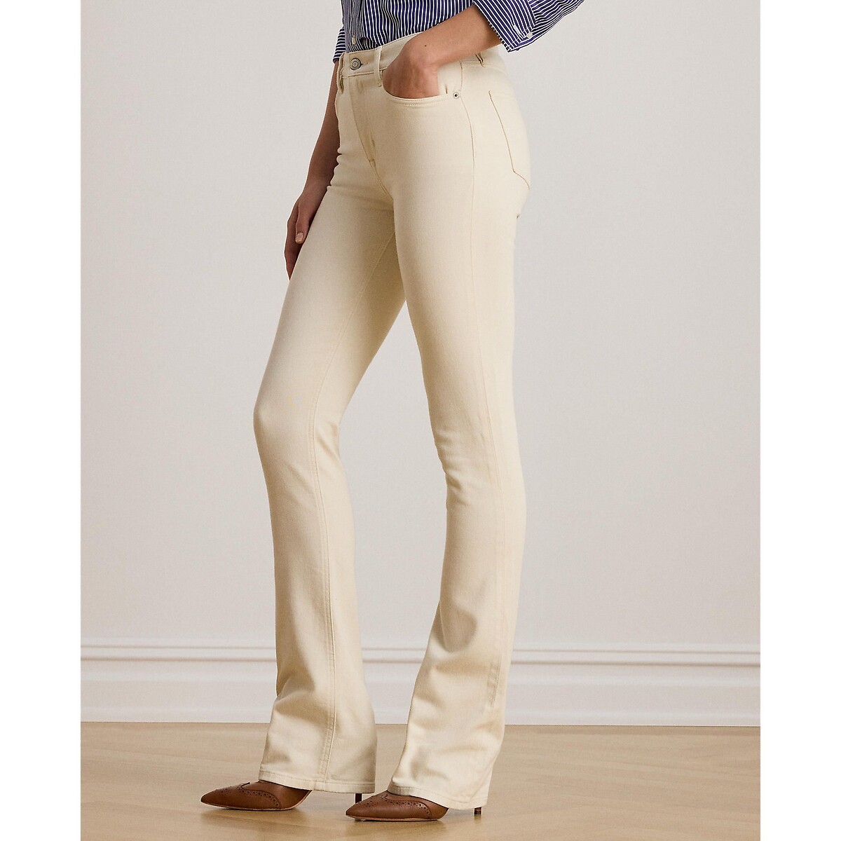 High Waist Bootcut Jeans ecru , LAUREN RALPH LAUREN