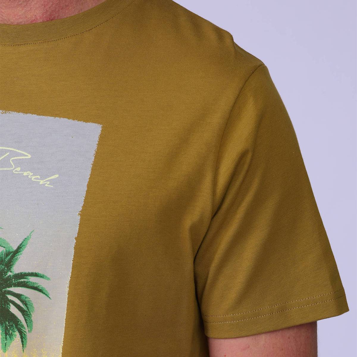 T-shirt palmiers camel, MISE AU GREEN