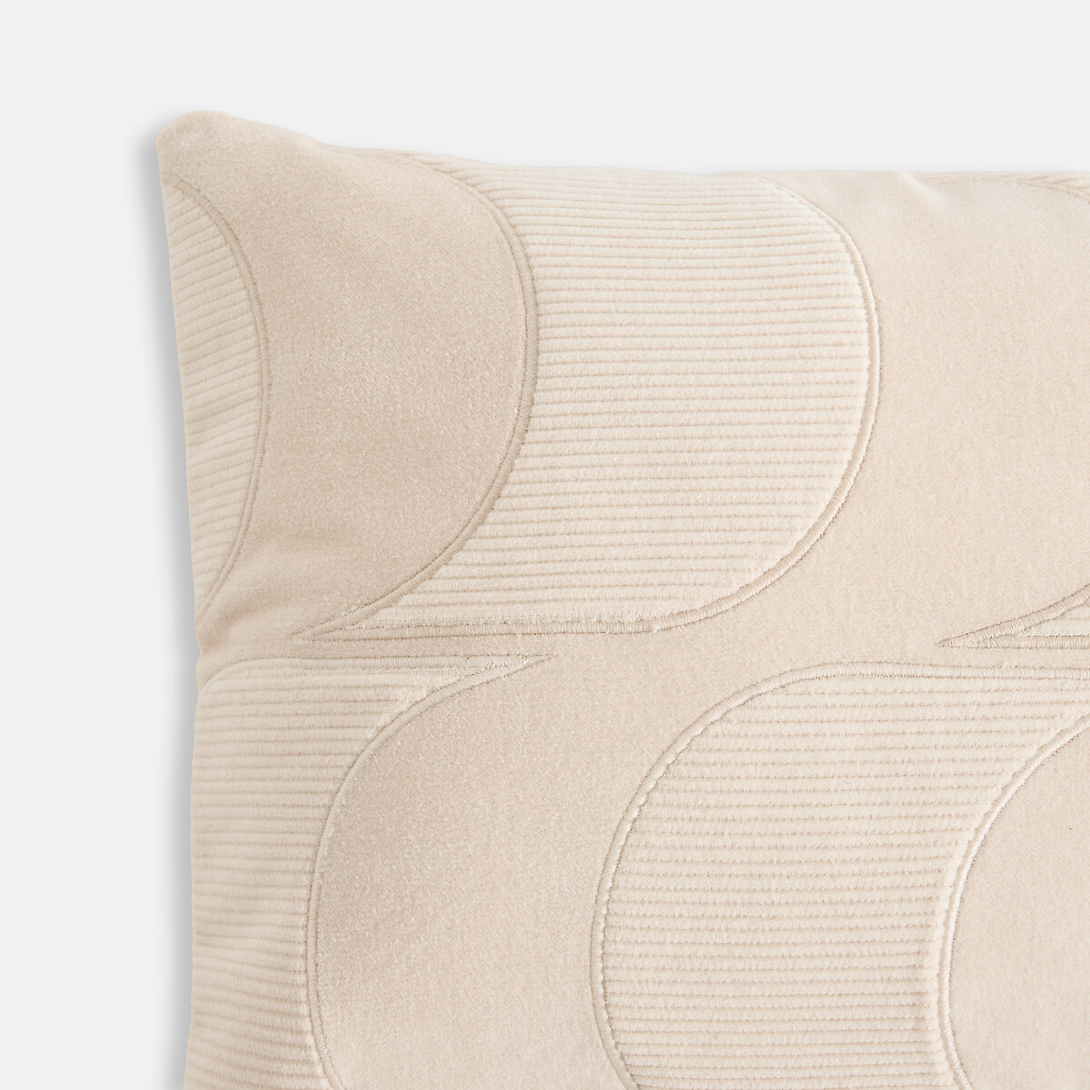 Funda de cojín rectangular, de pana, LUIGI crudo, LA REDOUTE INTERIEURS