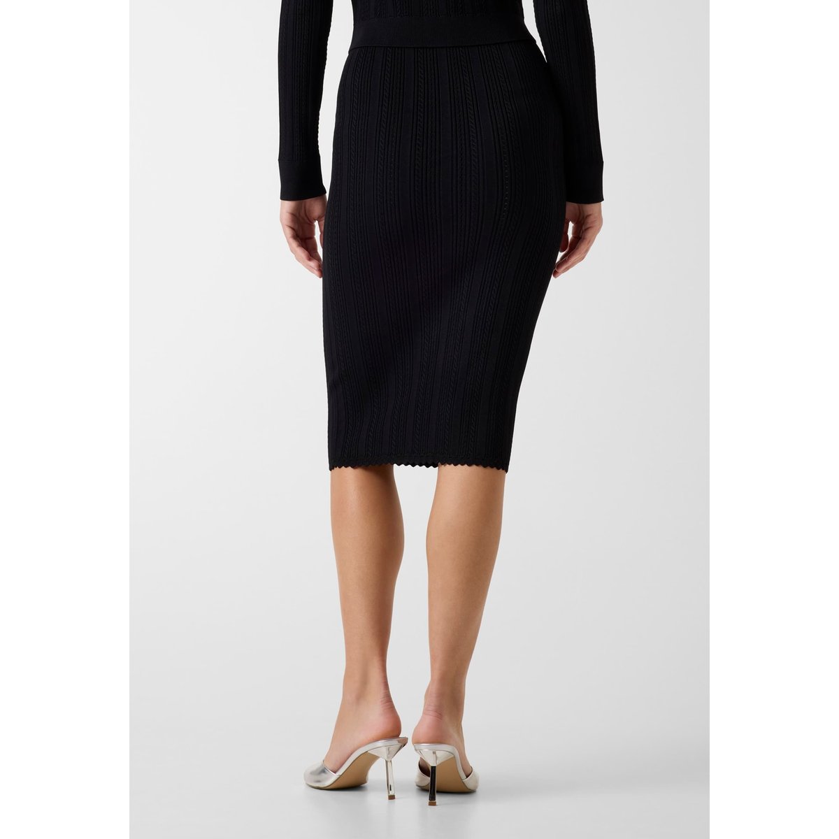 Jupe Midi Tricotée noir, GUESS