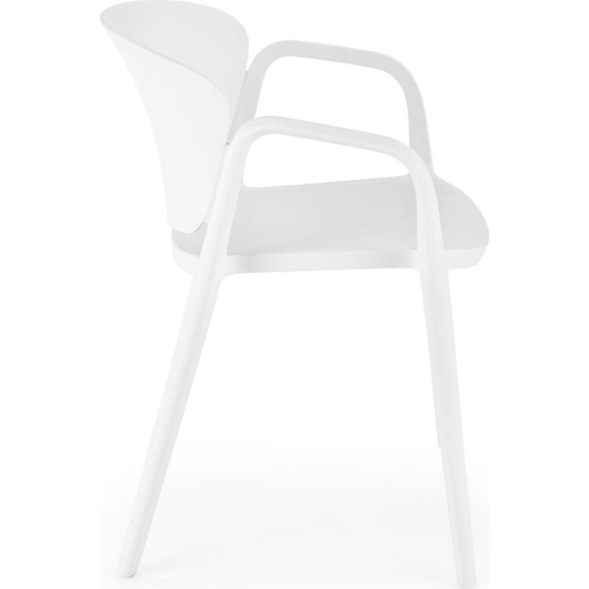 Chaise empilable avec accoudoirs NIONINE blanc, RECOLLECTION