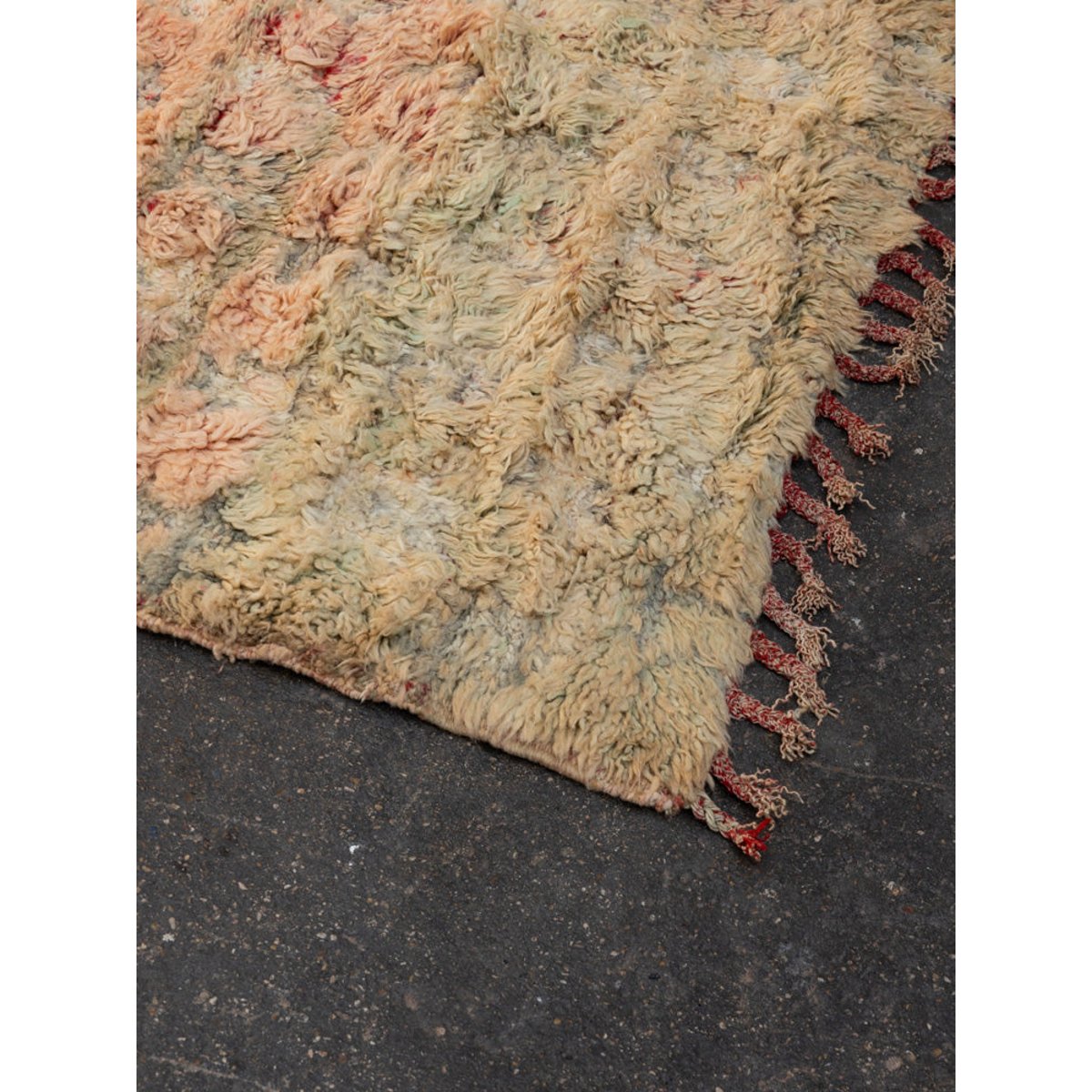 Tapis rose et turquoise en laine Olivier N°40 - Bon état rose, DEBONGOUT