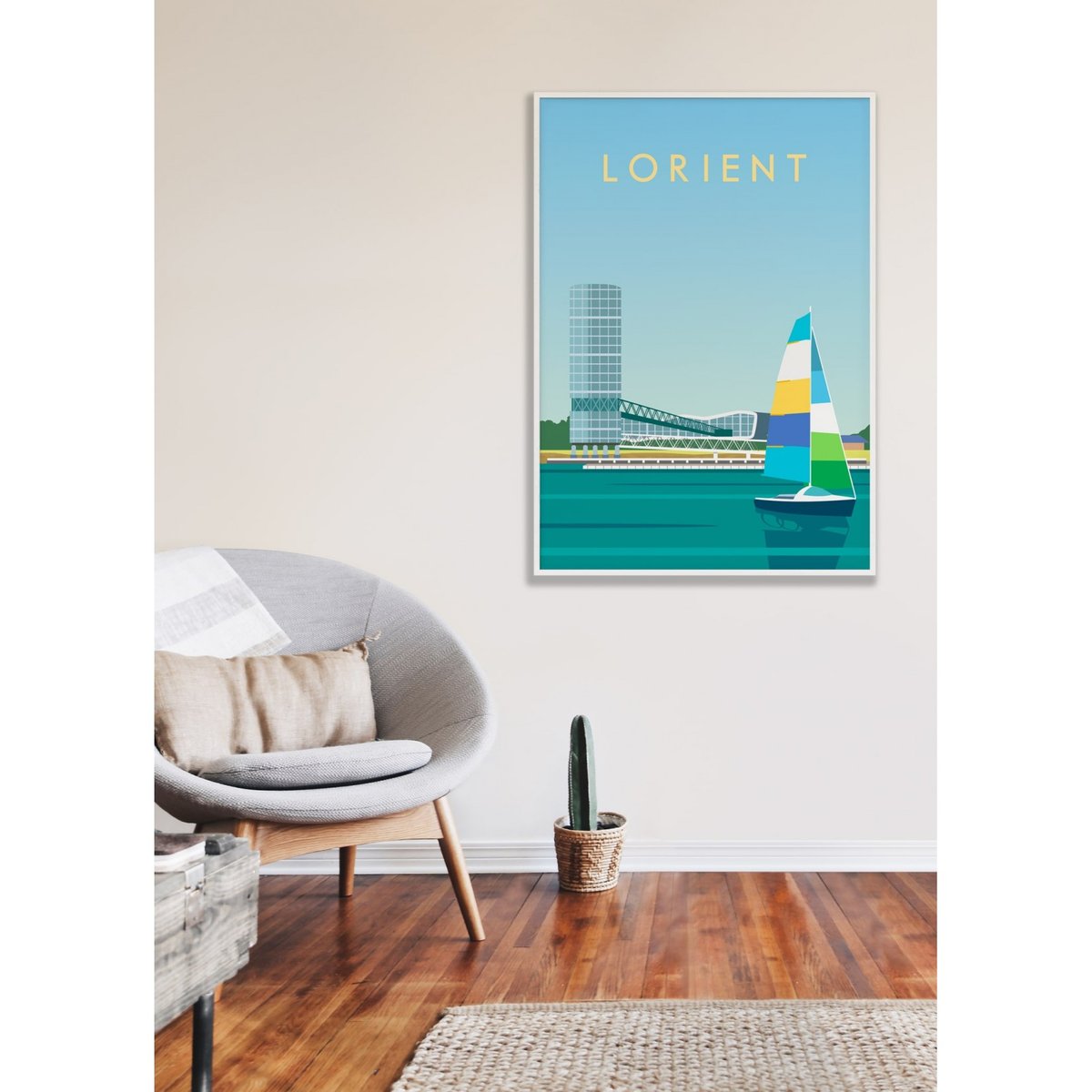 Affiche ville Lorient blanc, L'AFFICHERIE