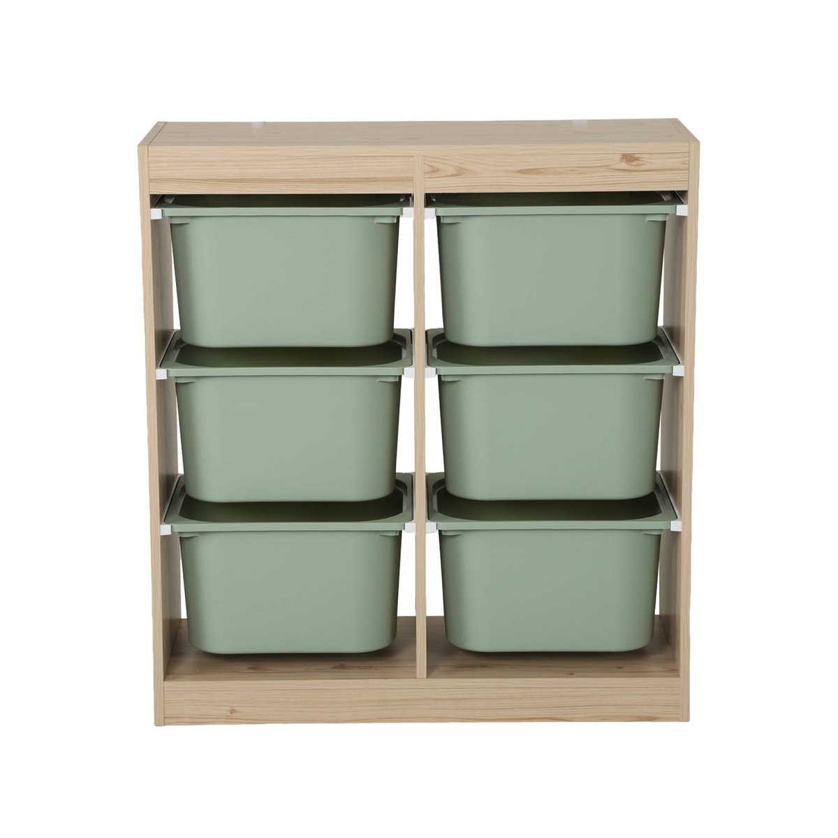 Sora - Meuble de rangement pour enfant 6 bacs de rangement SORA moutarde, SWEEEK