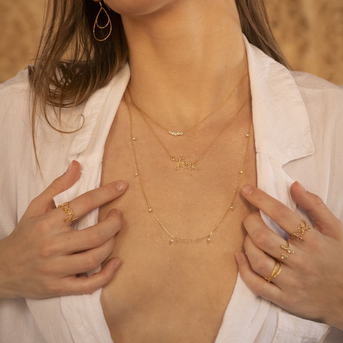 Bague plaqué or - n°12 doré, CAROLINE NAJMAN