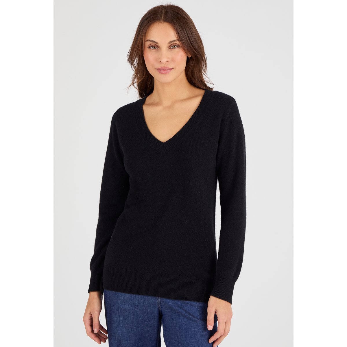 Pull pur cachemire noir, DAMART