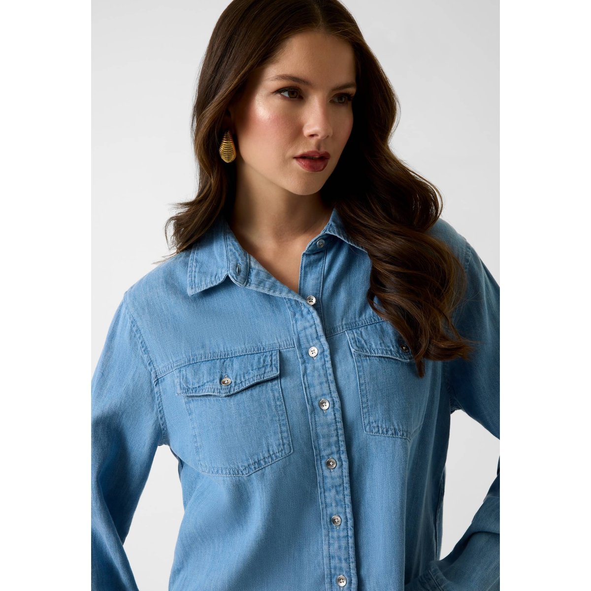 Chemise En Denim bleu clair, GUESS