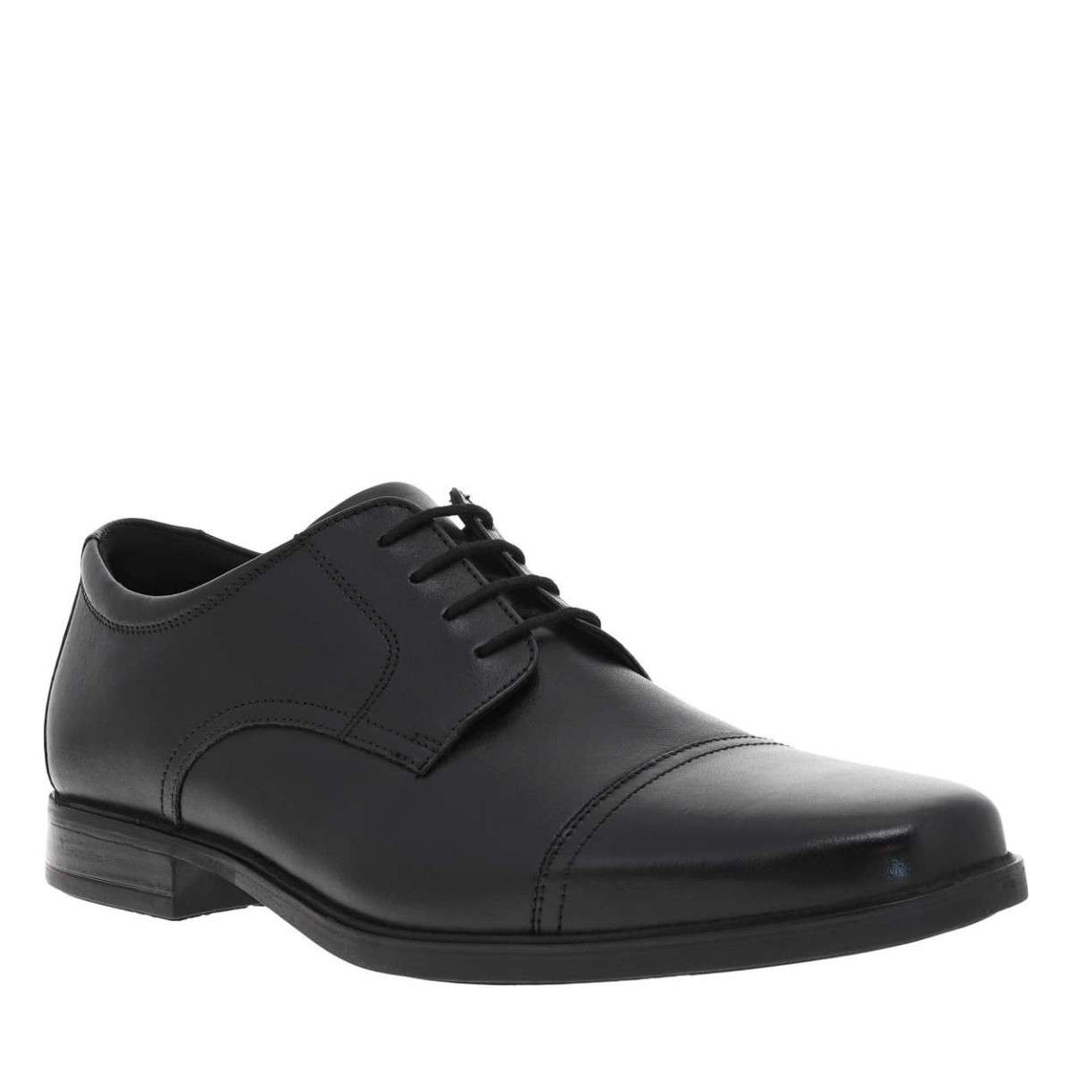 Chaussures richelieu en cuir Howard Cap noir, CLARKS