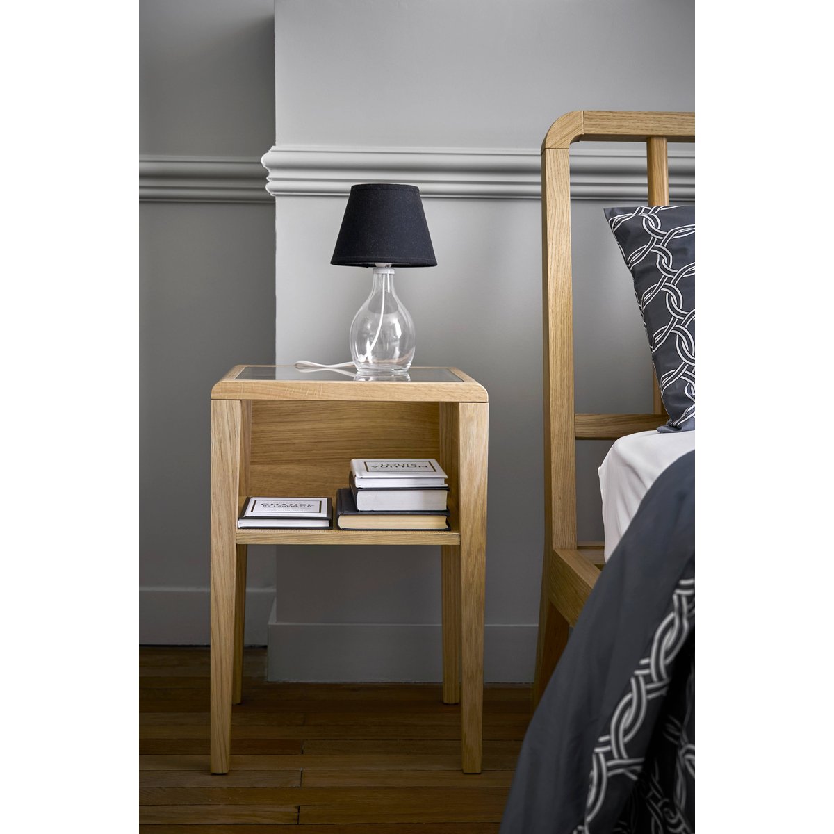 Table de chevet 1 niche - ALMA bois clair, CAMIF