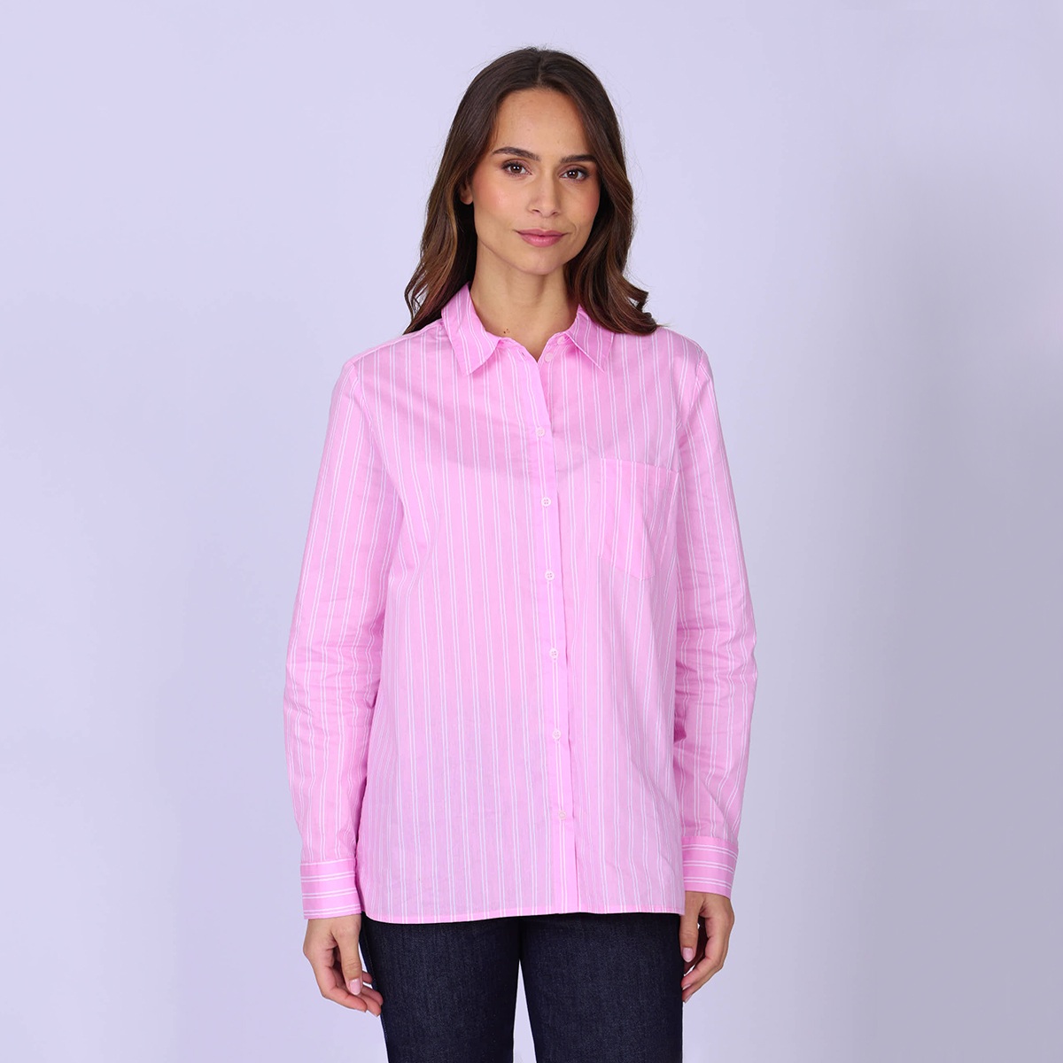 Chemise rayée rose, MISE AU GREEN