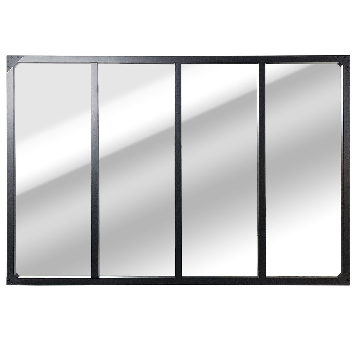 Miroir encadré en MDF, LOGGIA noir, INSPIRE