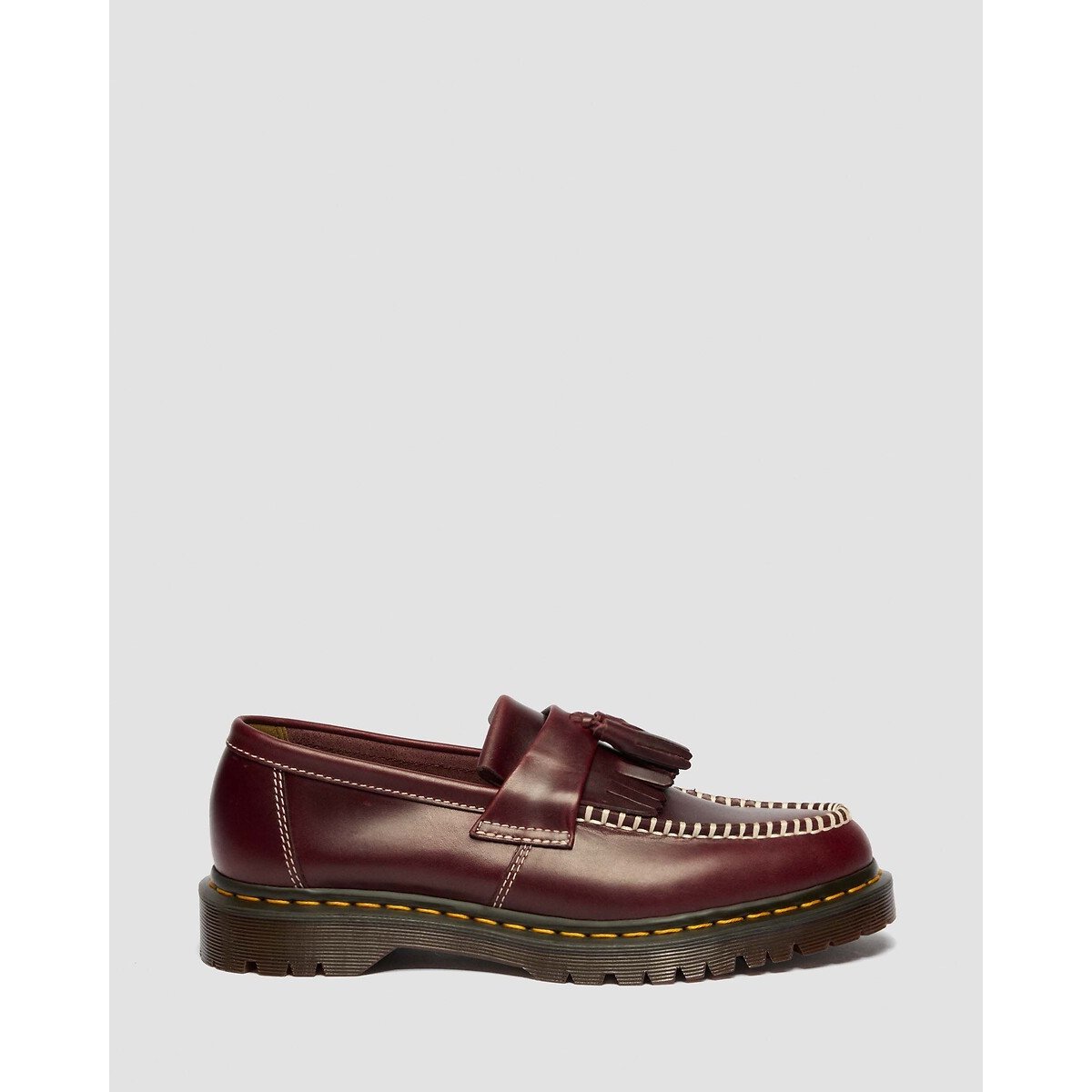 Mocassins Adrian Ben Tassel en cuir Orleans rouge, DR. MARTENS