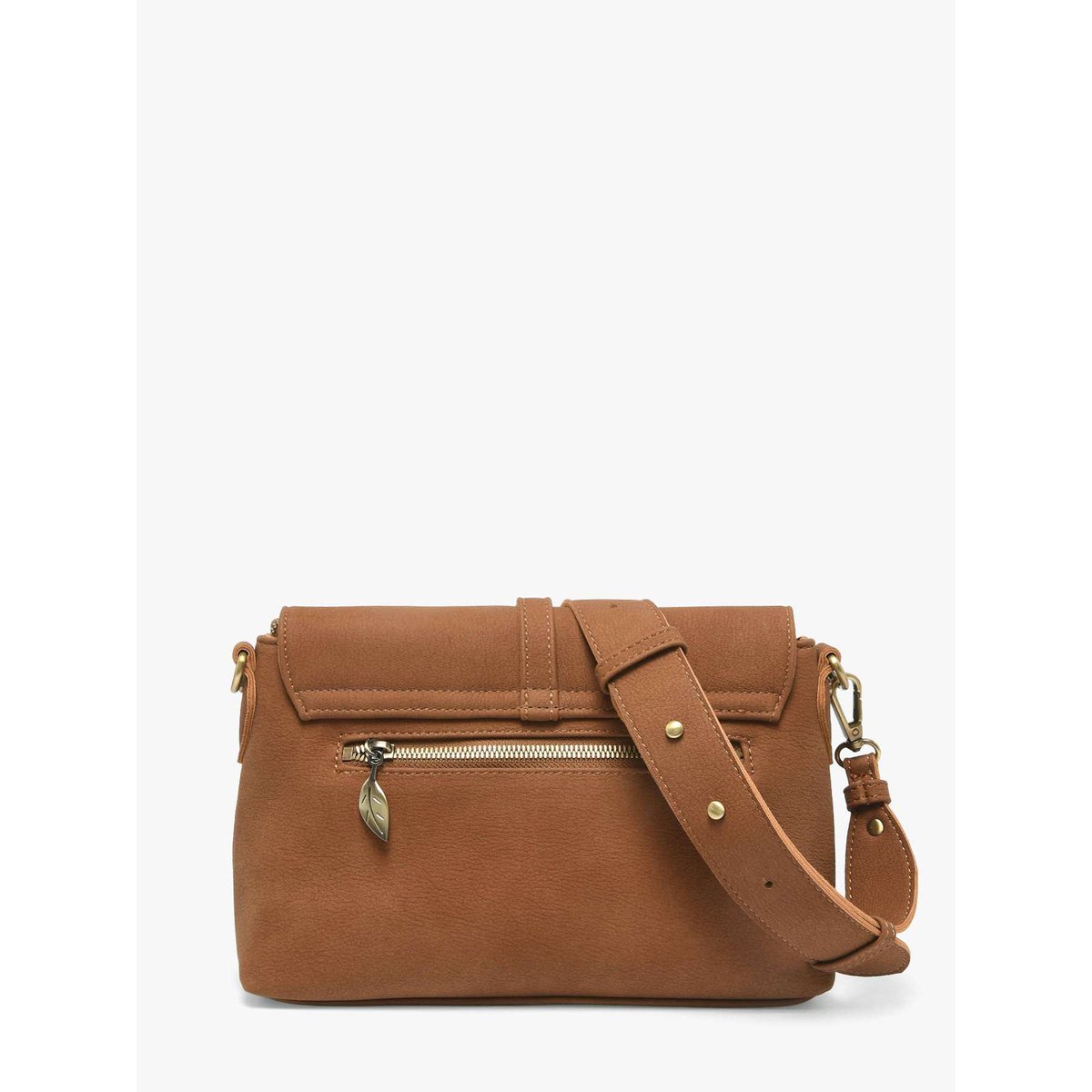 Sac bandoulière Verveine camel, WOOMEN