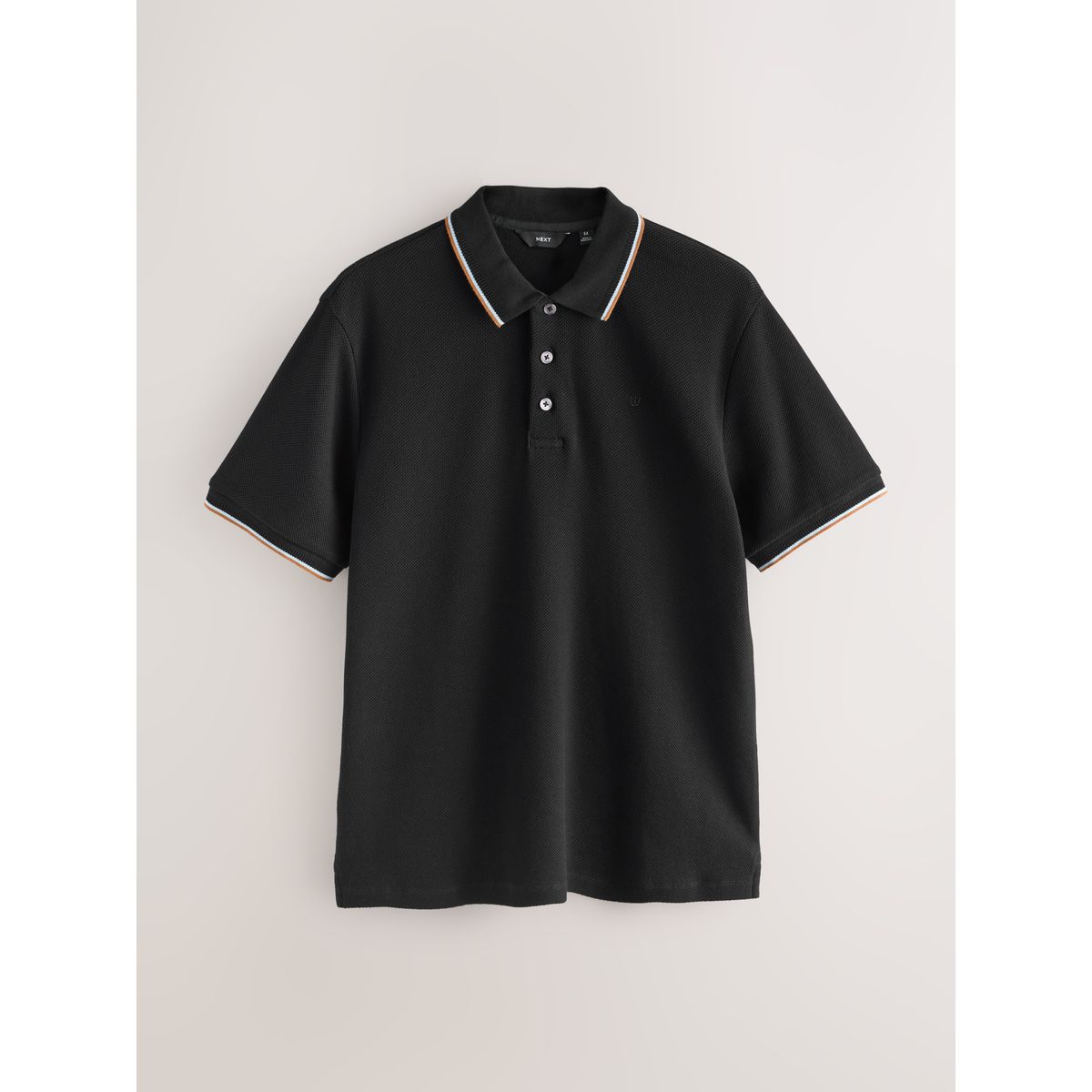 Polo manches courtes à liserés noir, NEXT