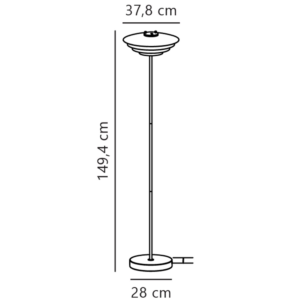 Lampadaire Irrégulier et Classique en Métal, BRETAGNE blanc, NORDLUX