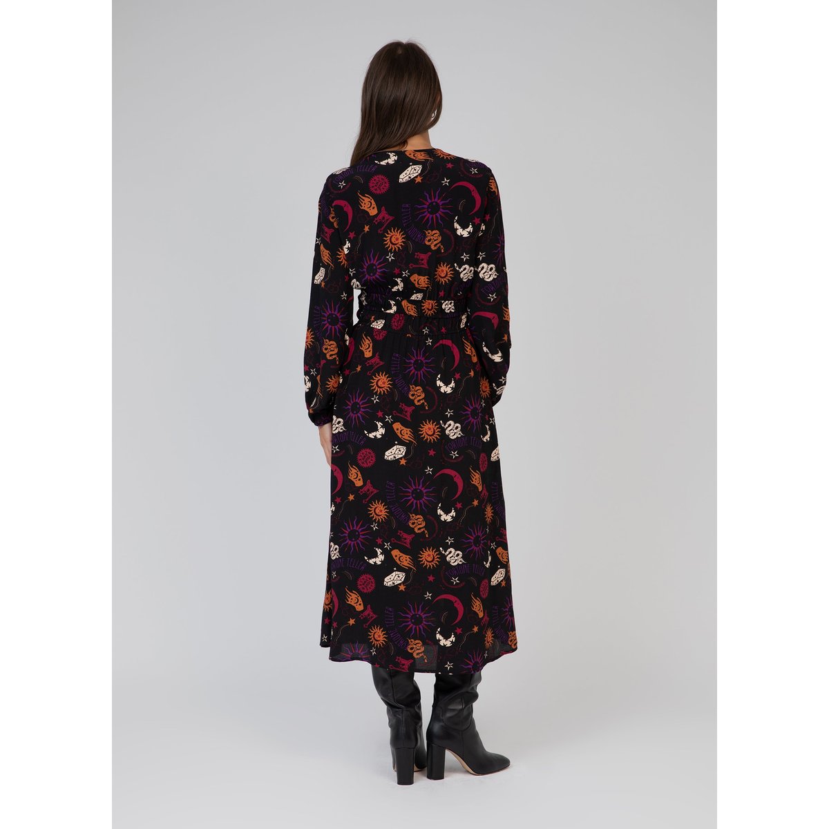 Robe Longue MERIVA bohème noir, AN'GE
