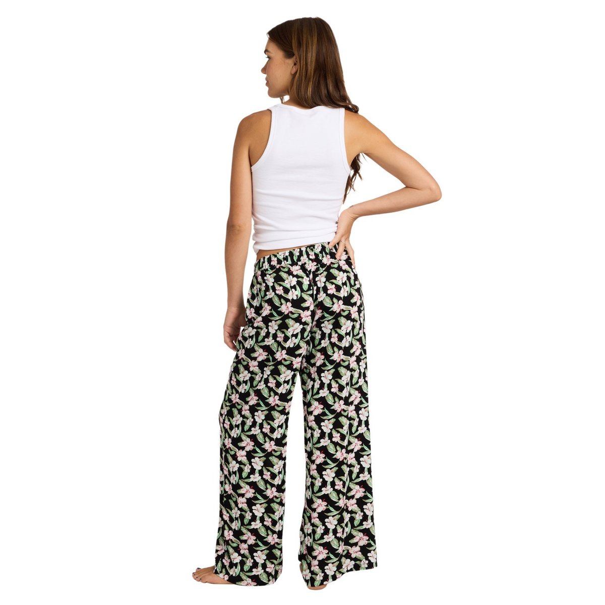 Pantalon de longueur régulière MIDNIGHT AVENUE CREPE. noir anthracite spring charming sma, ROXY