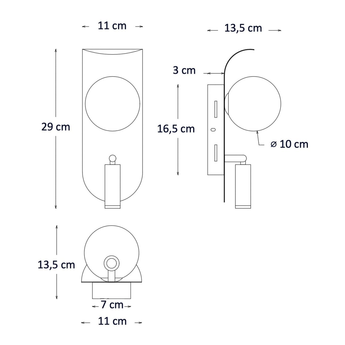 Applique moderne liseuse orientable - MATALIA laiton et blanc, KOSILUM
