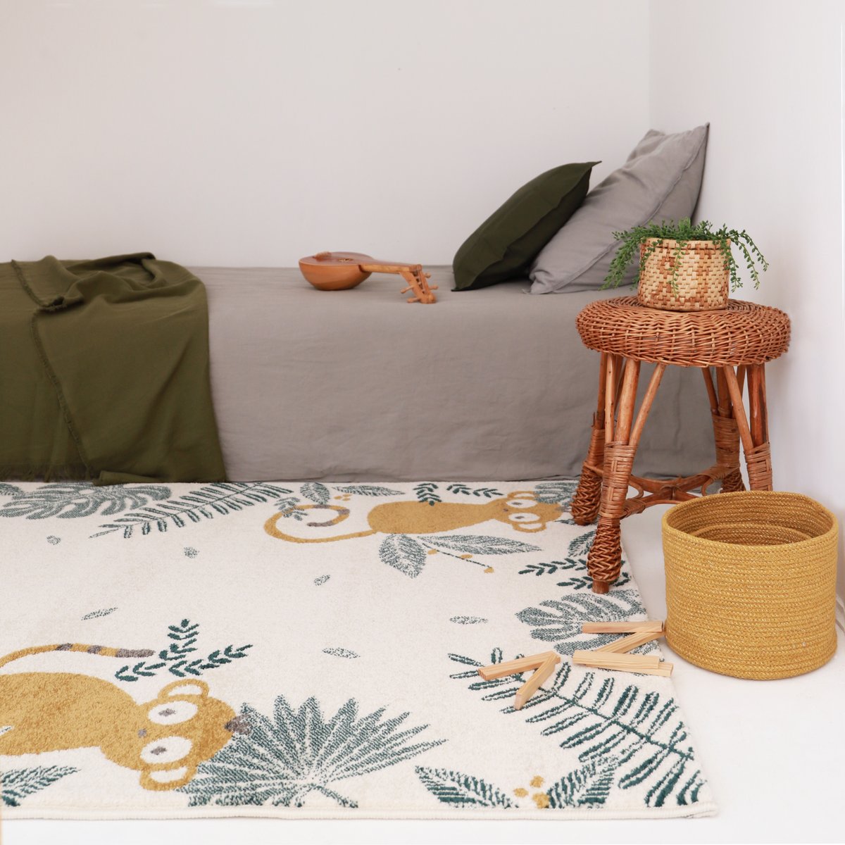 Tapis Paradise Monkey miel, NATTIOT