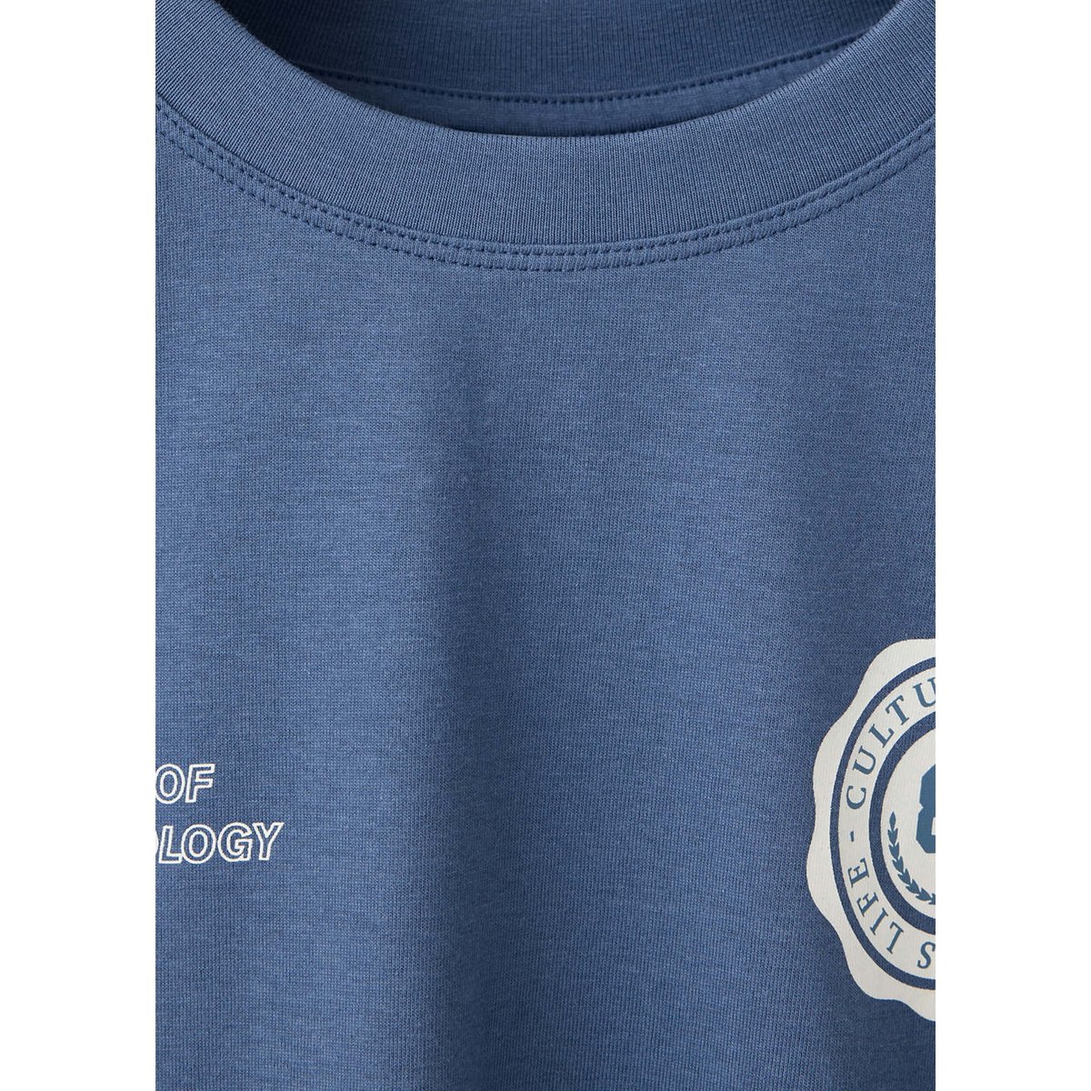 T-shirt oversize imprimé bleu, MANGO KIDS