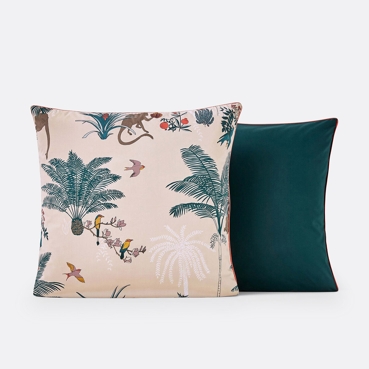 Carmen Cotton Percale Pillowcase print/nude background, LA REDOUTE INTERIEURS