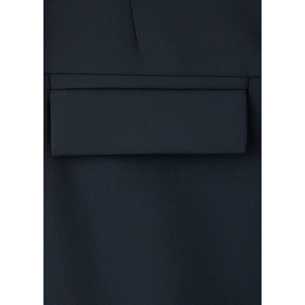 Veste droite avec poches à rabat bleu marine, MANGO