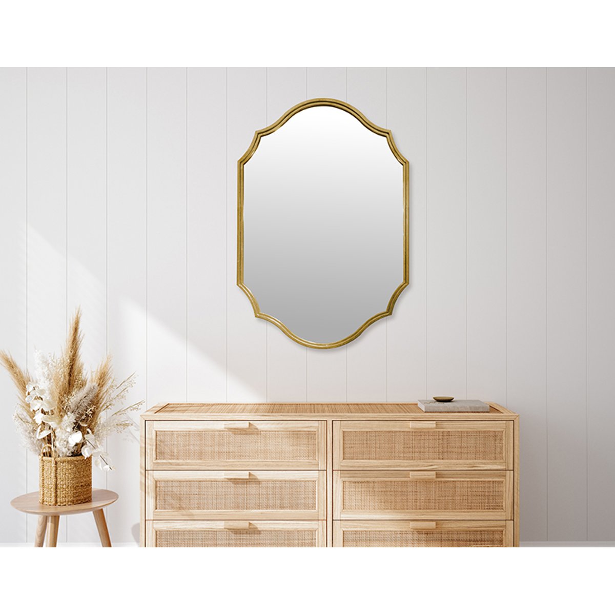 Miroir métal 60x90cm or, EMDE