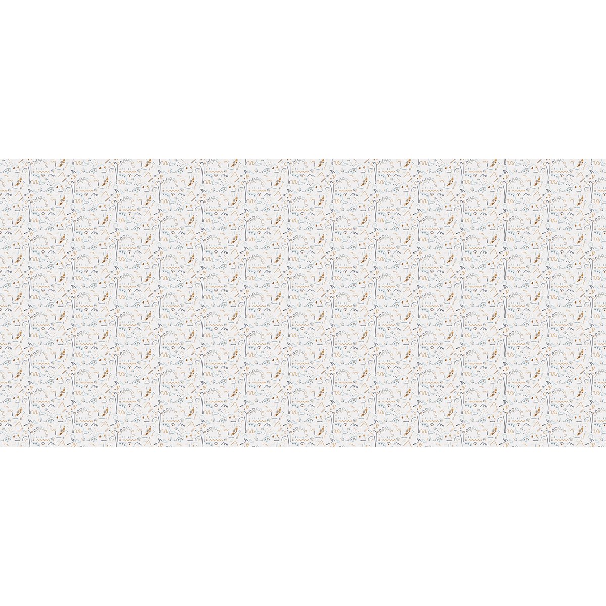 Papier peint panoramique Dinosaures Lines,  150 x 250cm terra cotta, ACTE DECO
