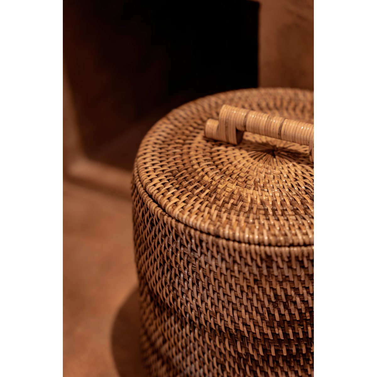 Poubelle de salle de bain en rotin RATTAN BIN brun naturel, BAZAR BIZAR