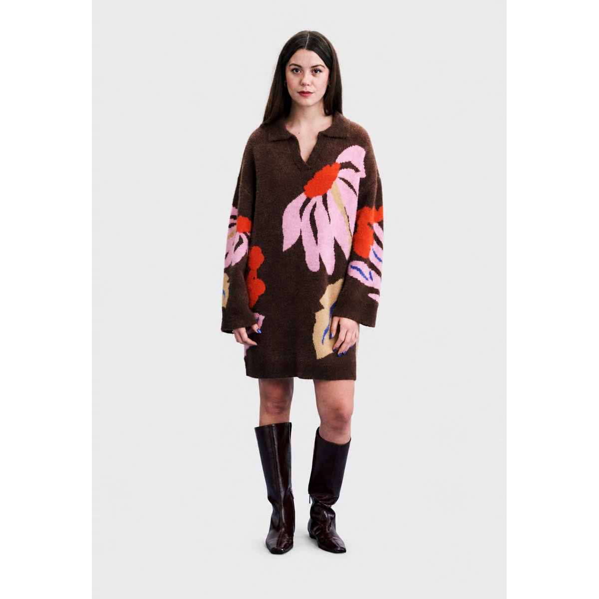 Robe Kodo longue KODO marron chocolat, FRNCH