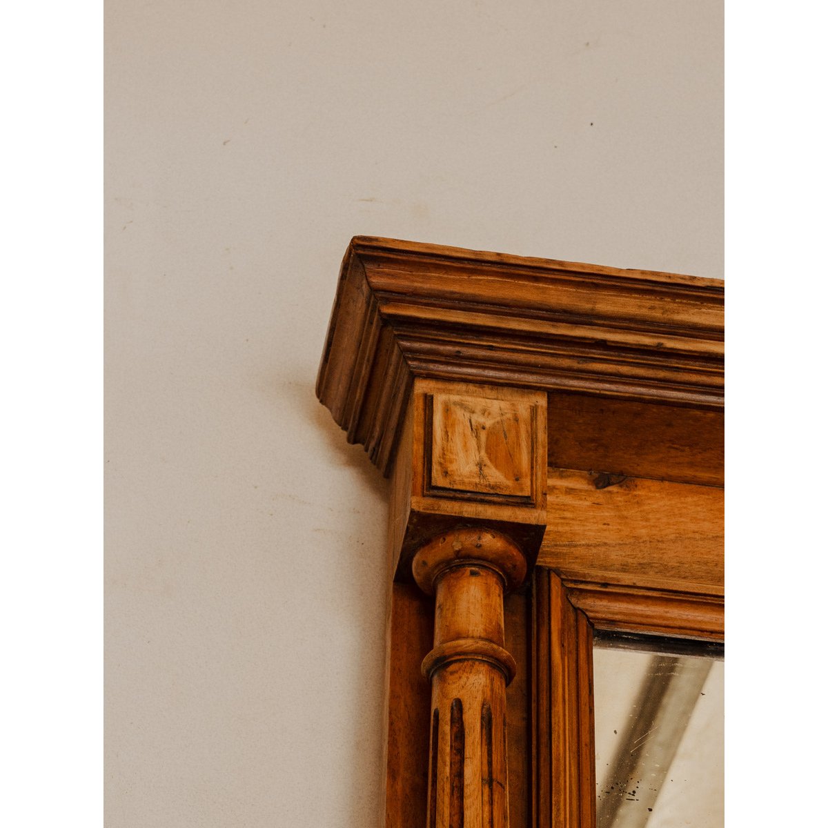 Grand miroir en bois Georges N°1461 - Bon état bois foncé, DEBONGOUT