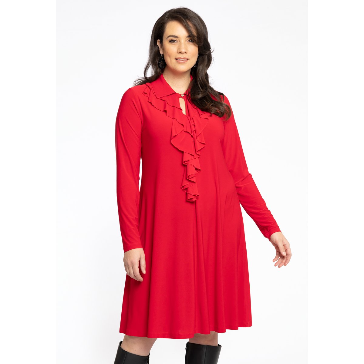 Robe volanté /à volants rouge, YOEK