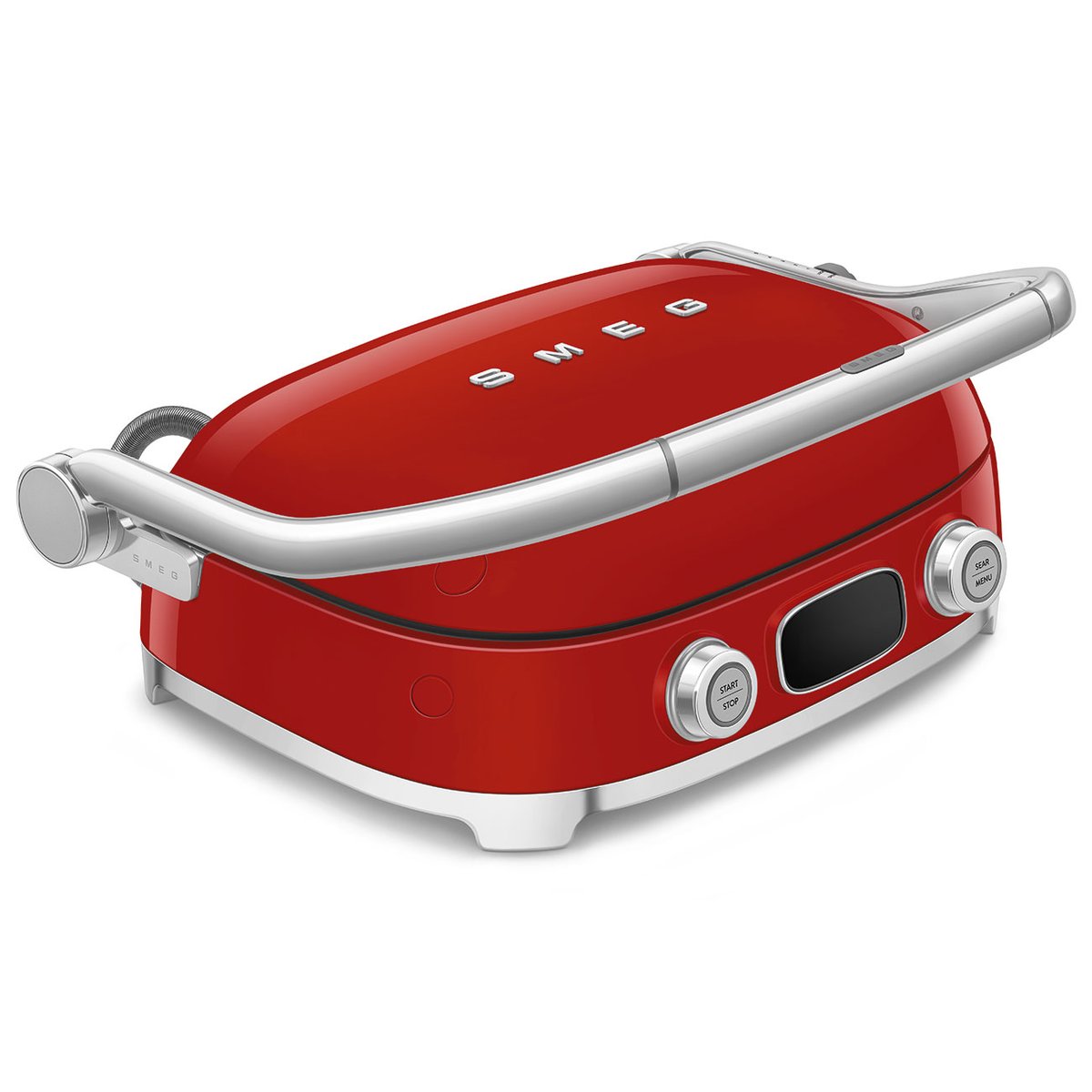 Gaufrier / Gril multifonction MGF01 rouge brillant, SMEG