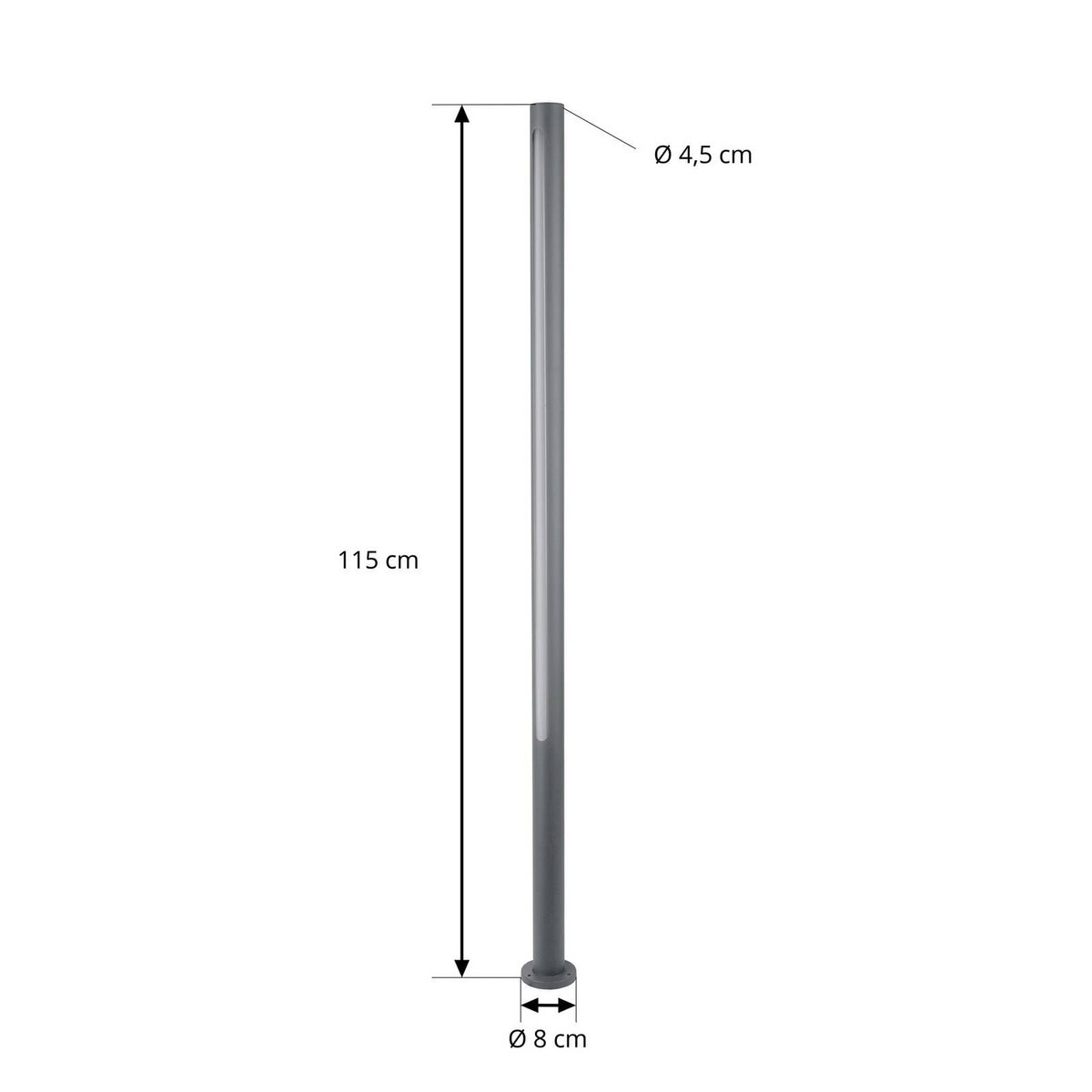 Luminaire extérieur en aluminium moderneLED anthracite, blanc, LINDBY