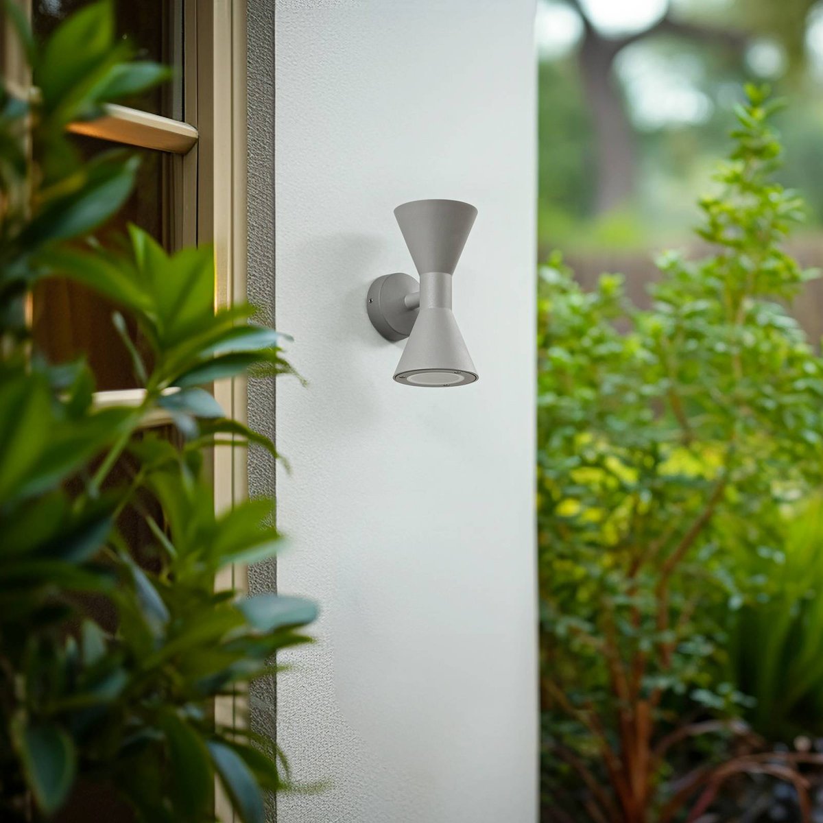 Applique extérieure en aluminium moderne gris, LUCANDE