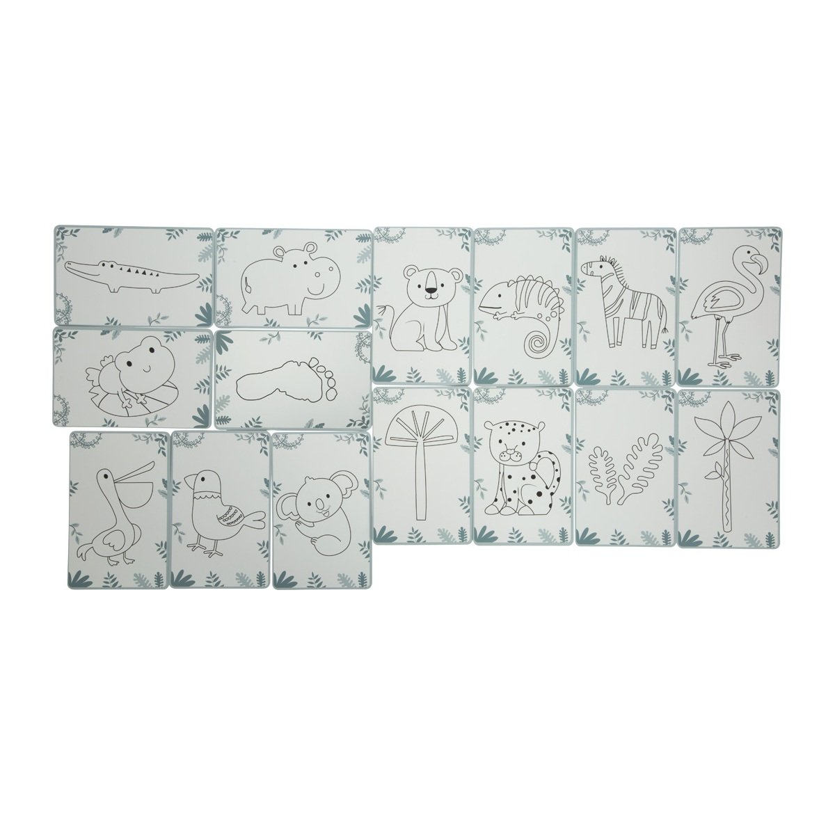 Livre de coloriage LCD motifs Safari vert, SMALL FOOT COMPANY