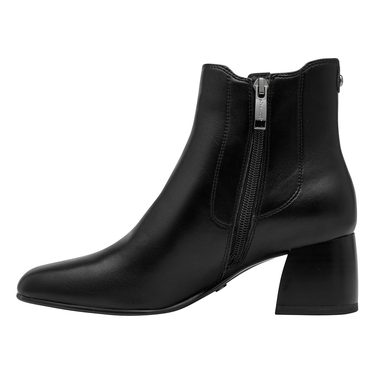 Bottines chelsea à talon noir mat, TAMARIS