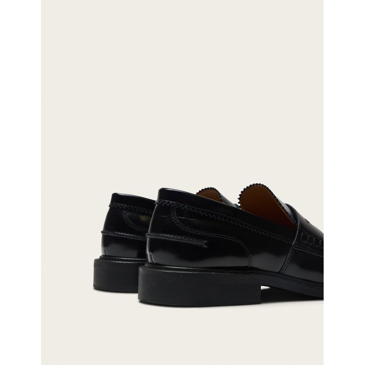 Mocassins DENA cuir box noir, ODAJE