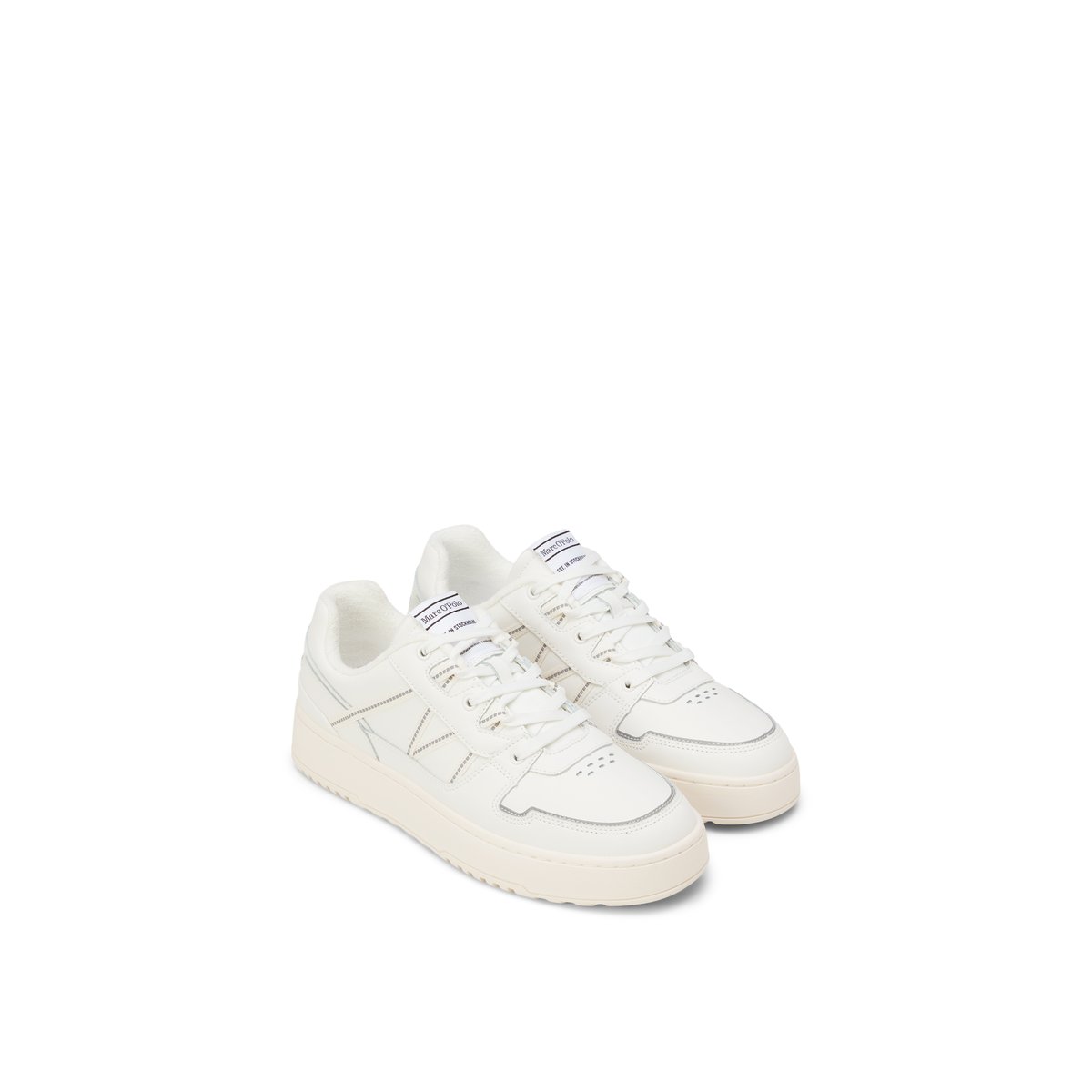 Baskets avec semelle en caoutchouc robuste blanc, MARC O'POLO