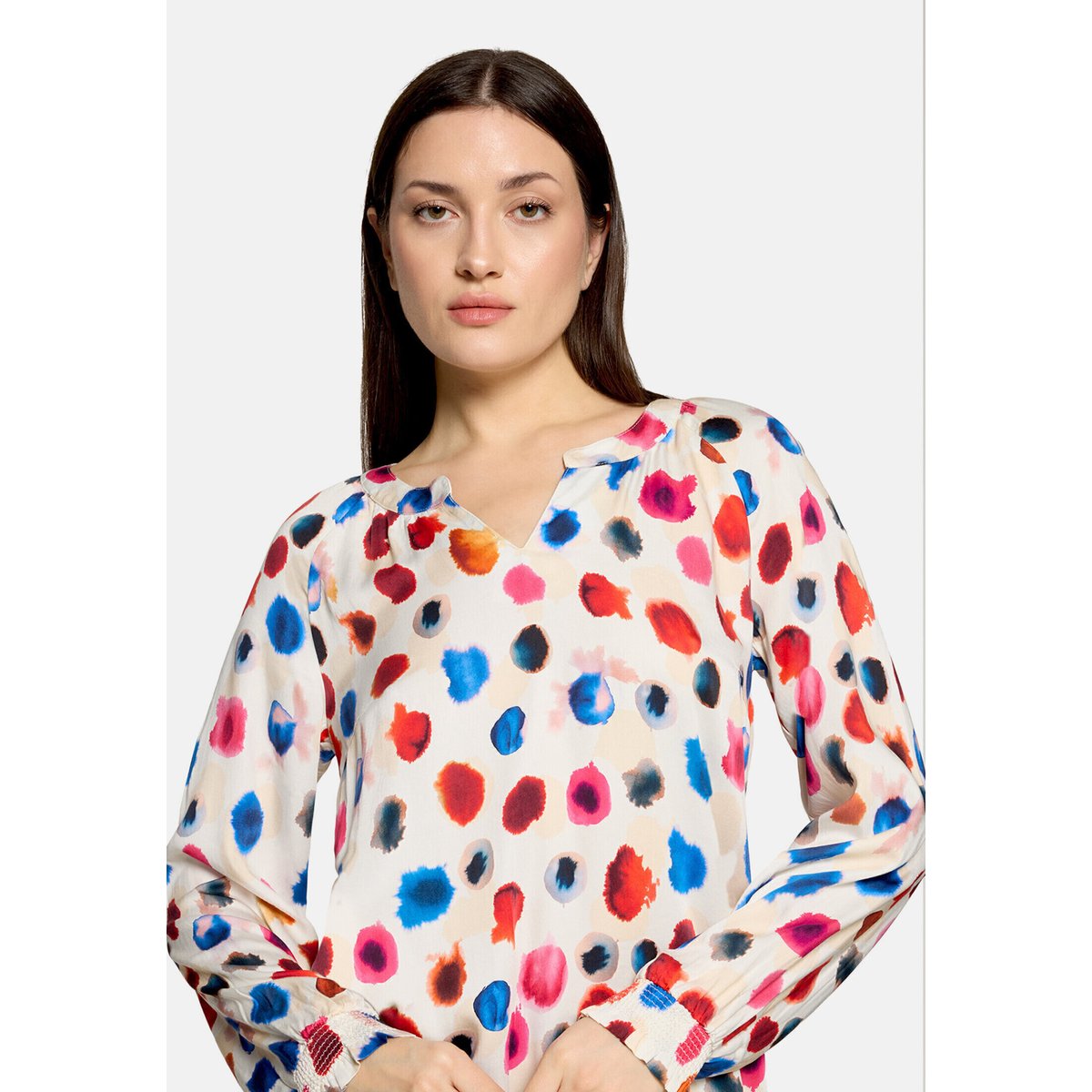 Blouse casual à fronce nature/red, CARTOON