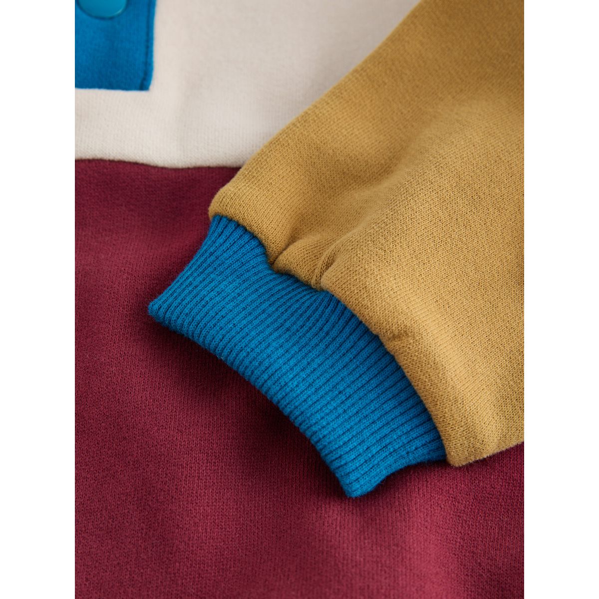 Haut colour block avec col à boutons-pression grès brun, NEXT