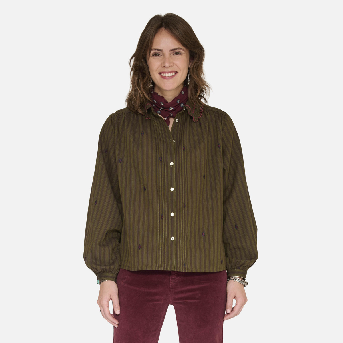Blouse CORNELY kaki, MKT STUDIO