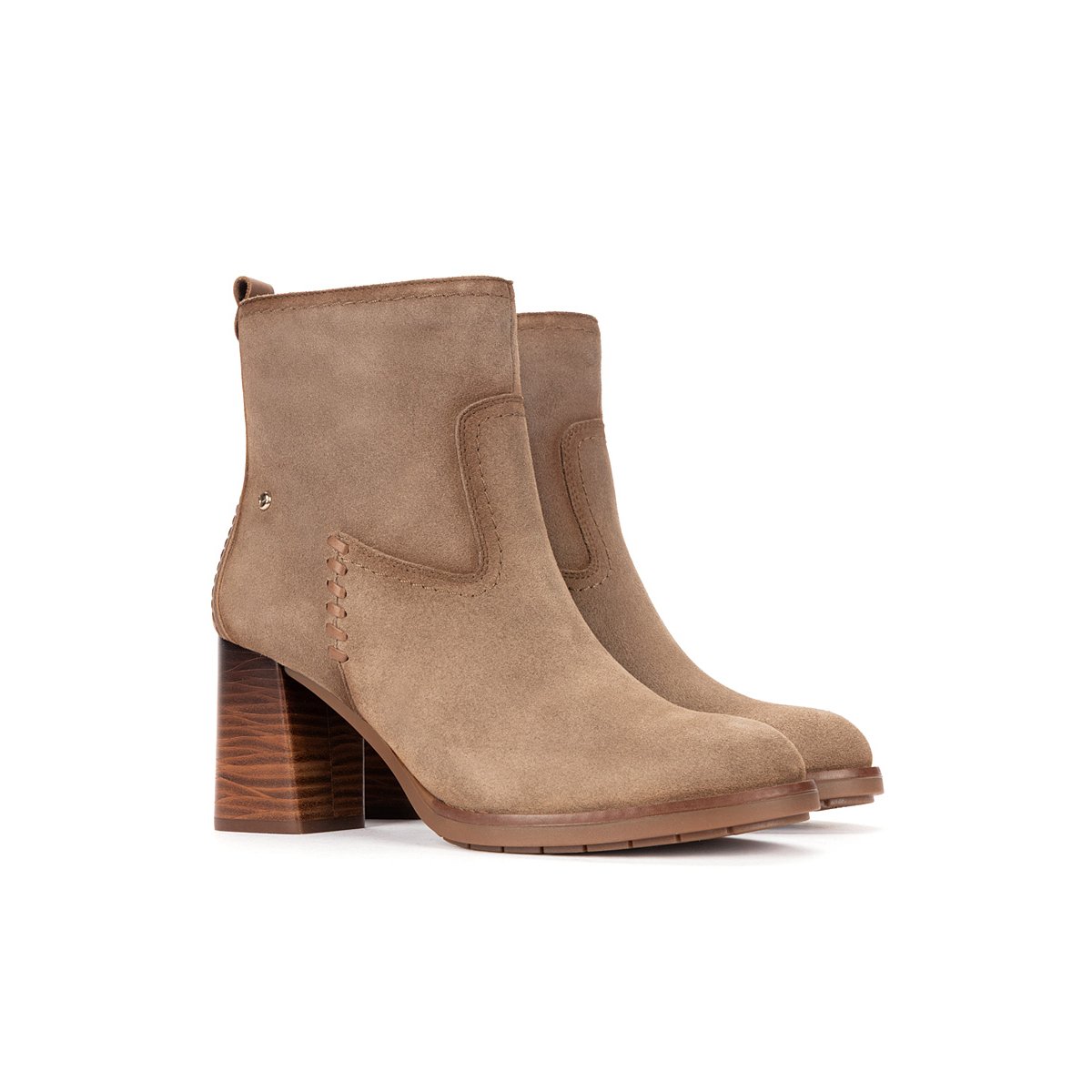 Bottines à talon cuir Palencia taupe, PIKOLINOS