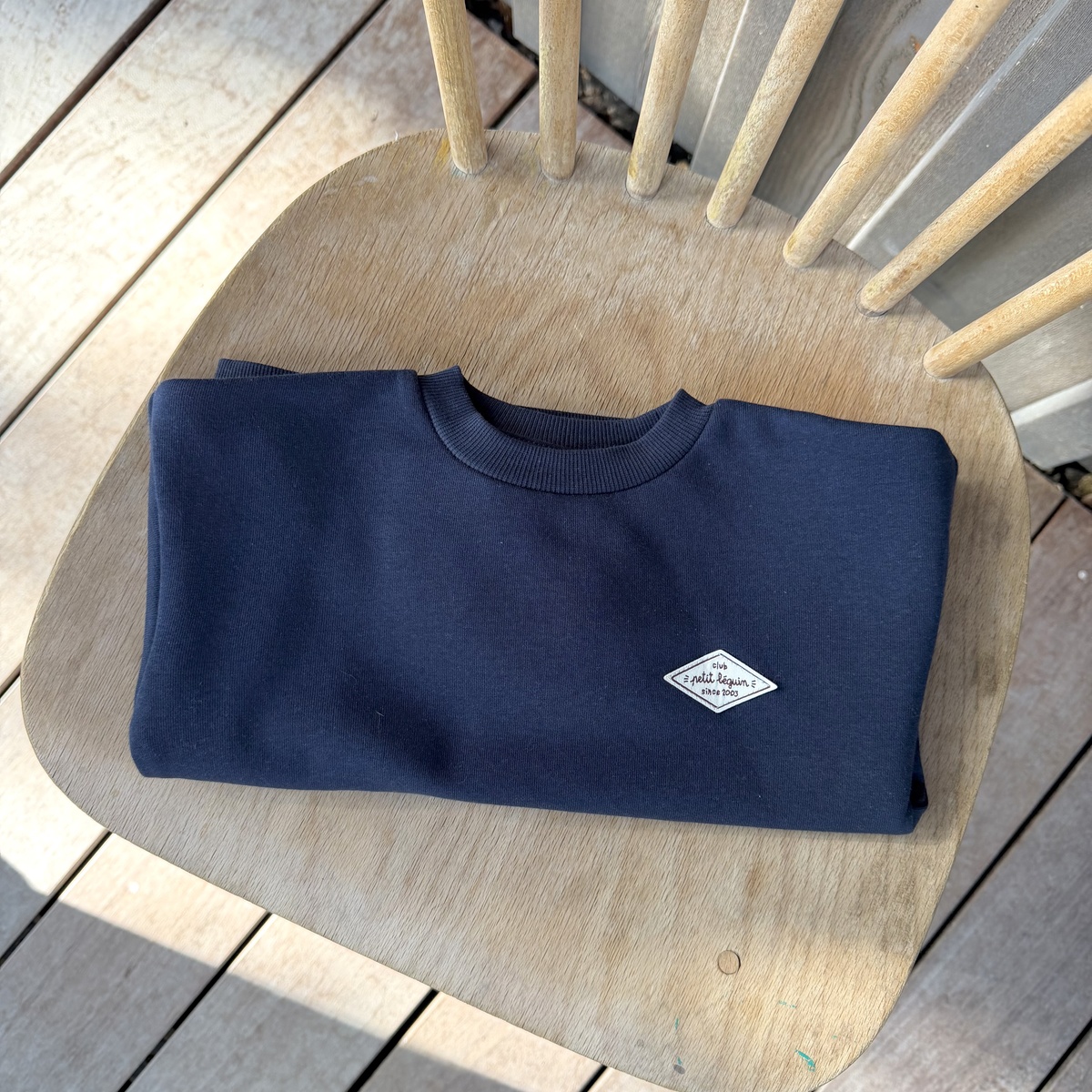 Sweat en molleton Jules bleu, PETIT BEGUIN