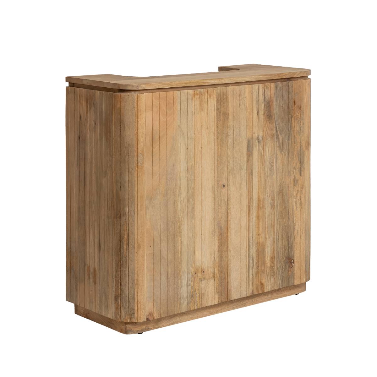 Meuble bar en bois de manguier LOU bois clair, MADE IN MEUBLES
