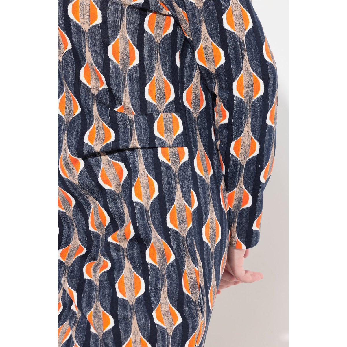Robe en molleton de coton bio noir, ULLA POPKEN