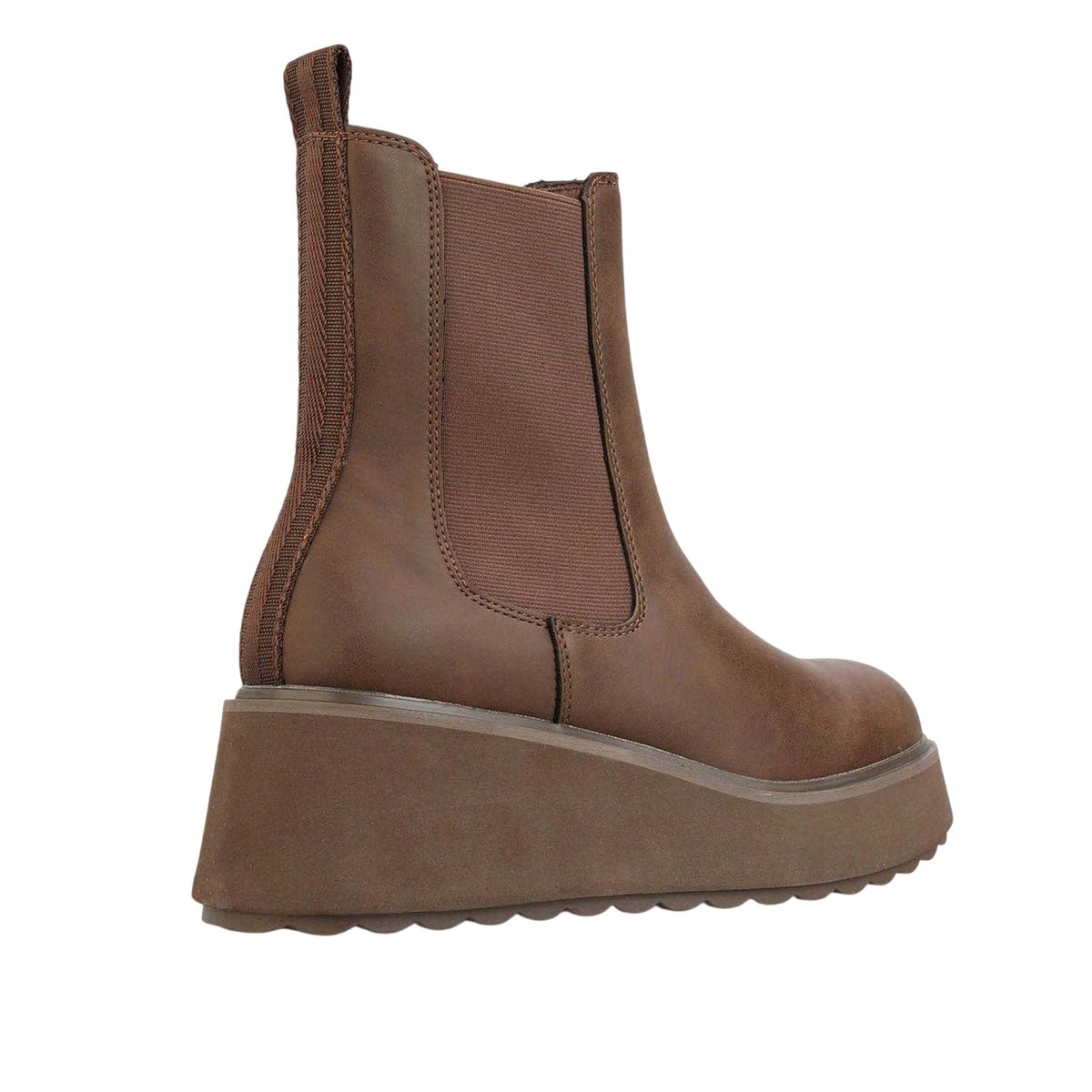 Bottines Chelsea unies à semelles compensées HEYDAY marron, ROCKET DOG