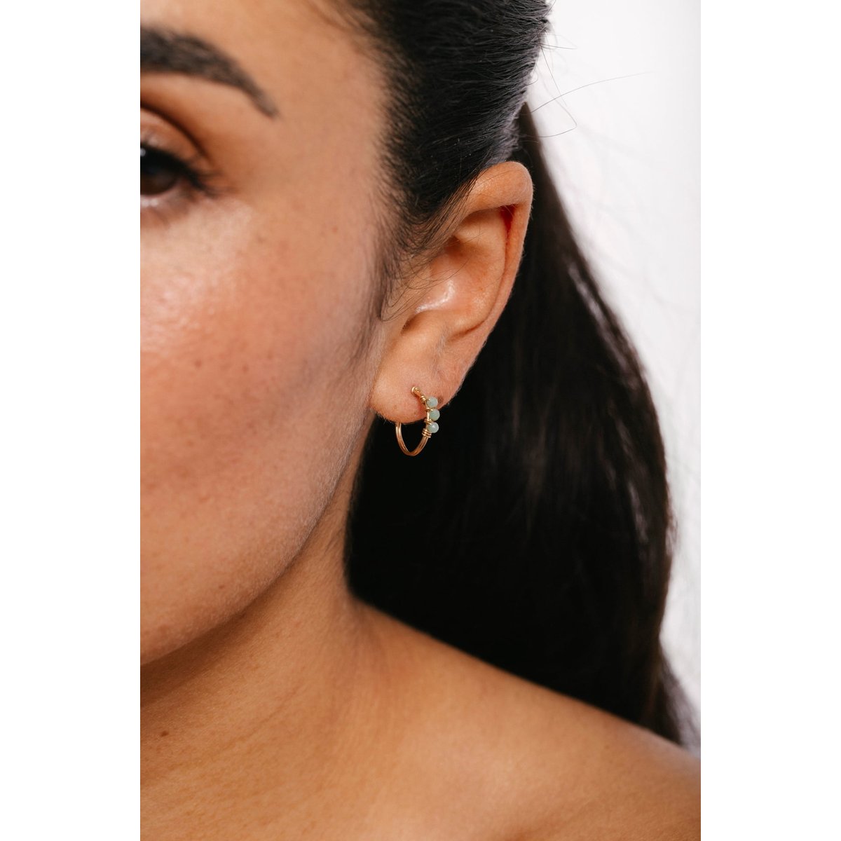 Créoles Théa - Emeraude argent / tanzanite, YAY PARIS
