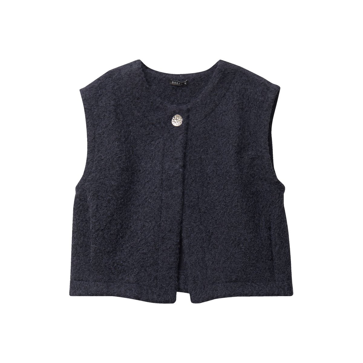 Gilet ample sans manches bleu foncé, BREAL